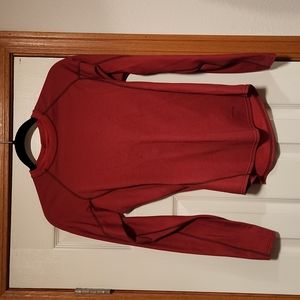 Red Patagonia Long Sleeve Moisture Wicking Shirt